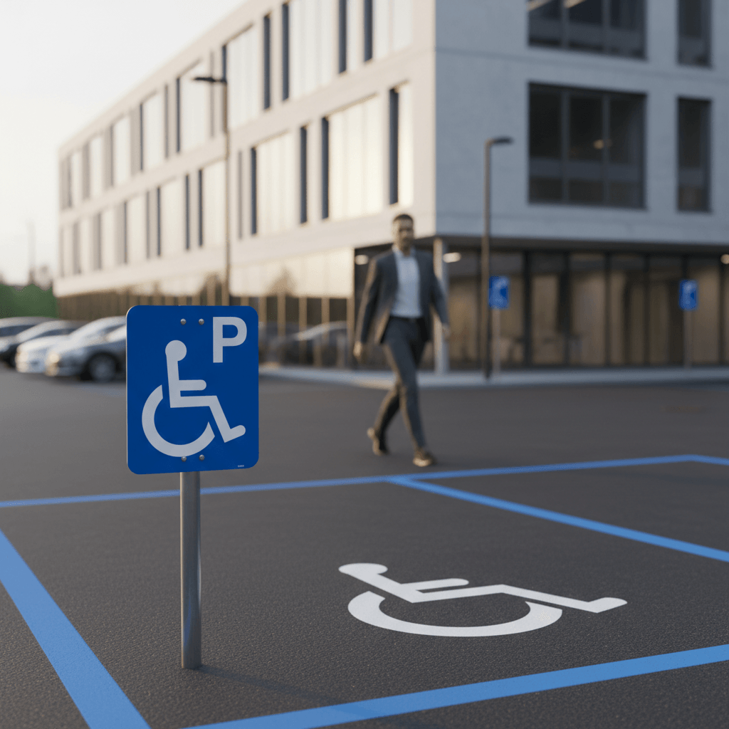 Handicap P parkerings skilt - Billede 2