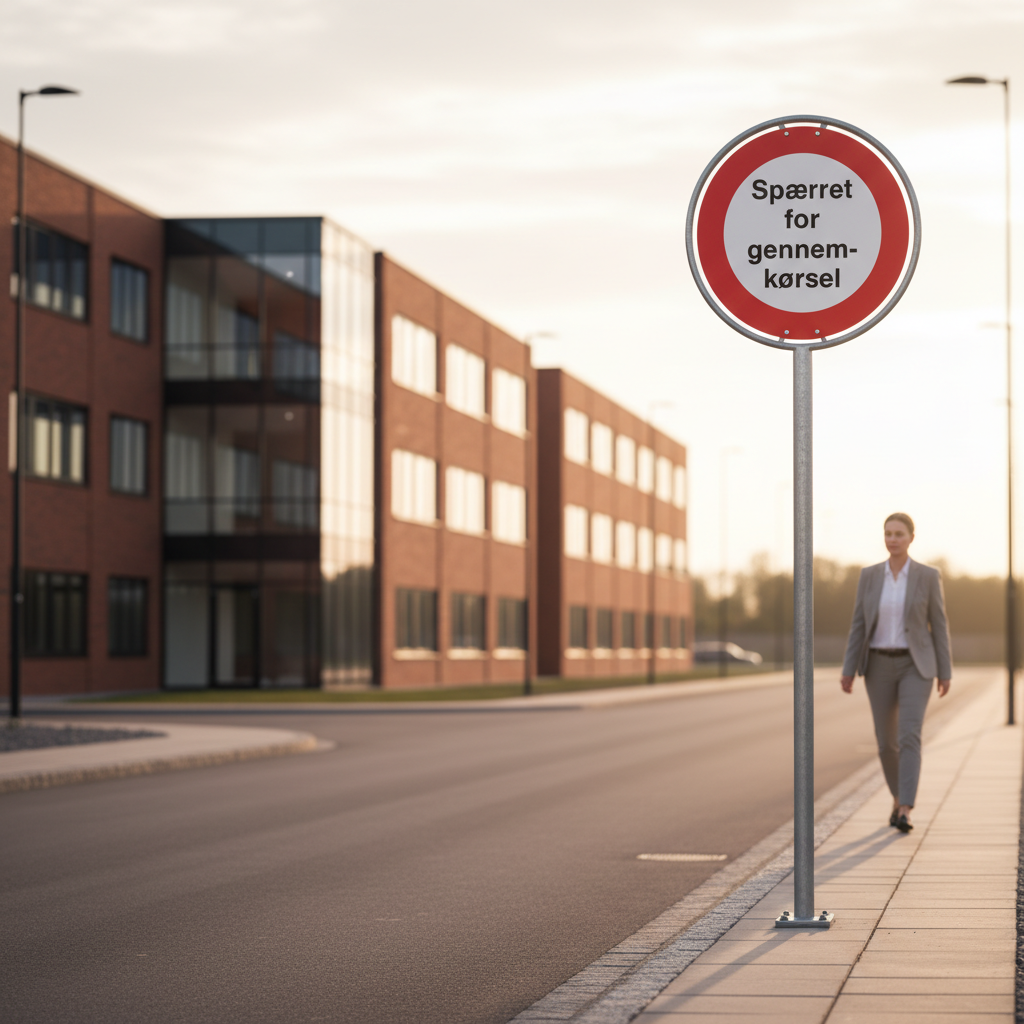 Spærret for gennemkørsel skilt - Billede 2