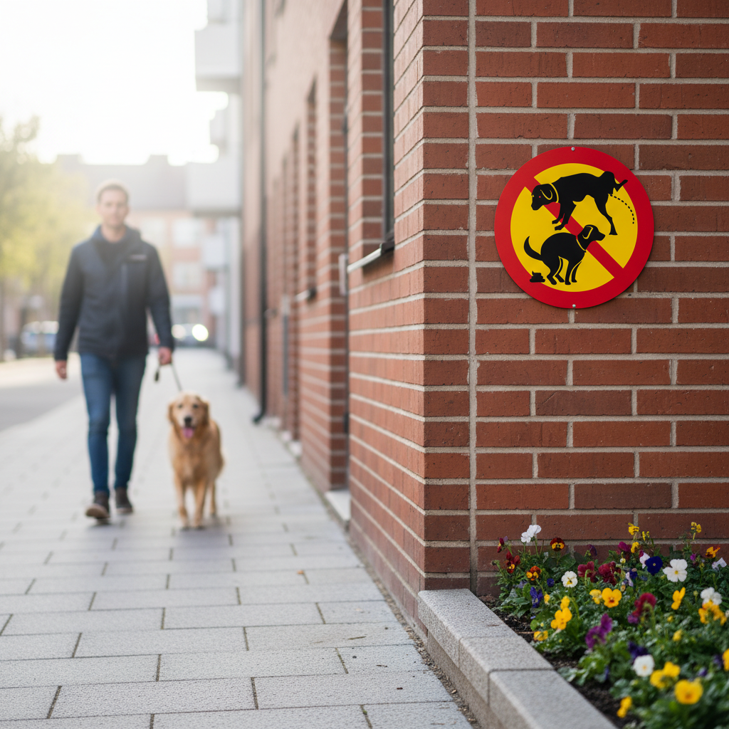 Hundelorte og tisse forbudt skilt - Billede 2