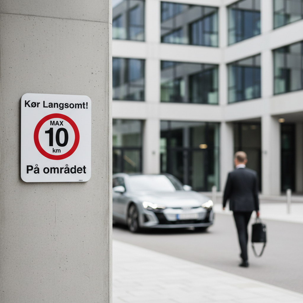 Kør langsomt max 10 km skilt - Billede 4