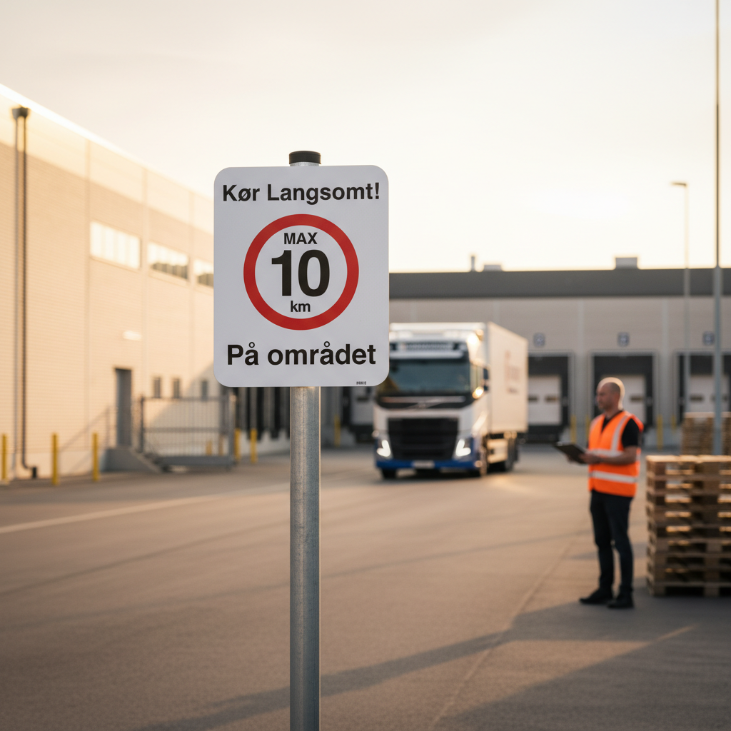 Kør langsomt max 10 km skilt - Billede 2
