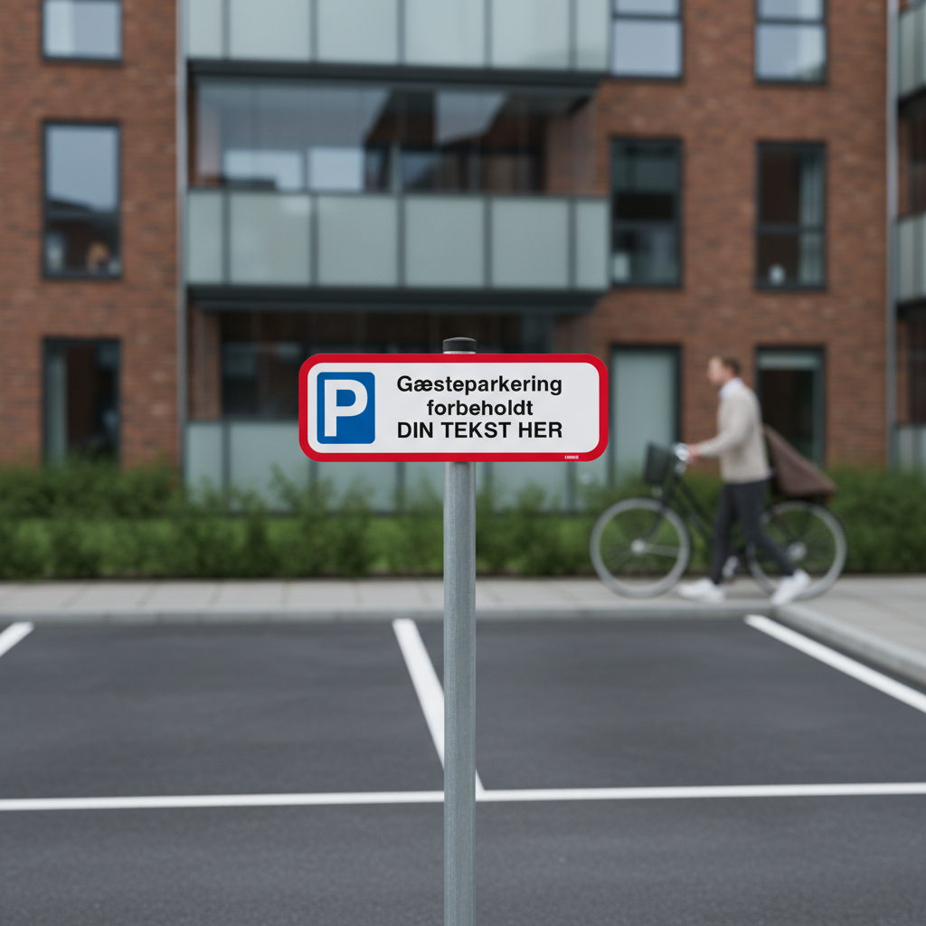 Parkering er forbeholdt beboere på dit vejnavn skilt - Billede 3