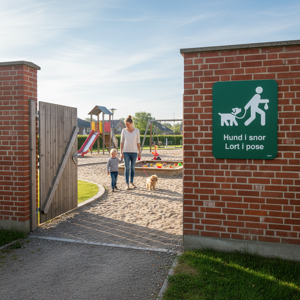 Hund i snor lort i pose grønt skilt - Billede 6