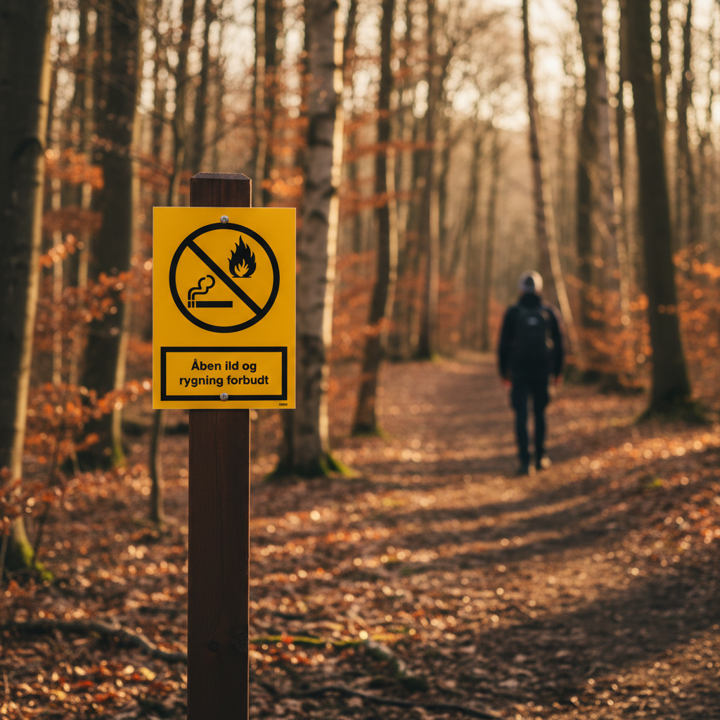 Åben ild og rygning forbudt skilt - Billede 4