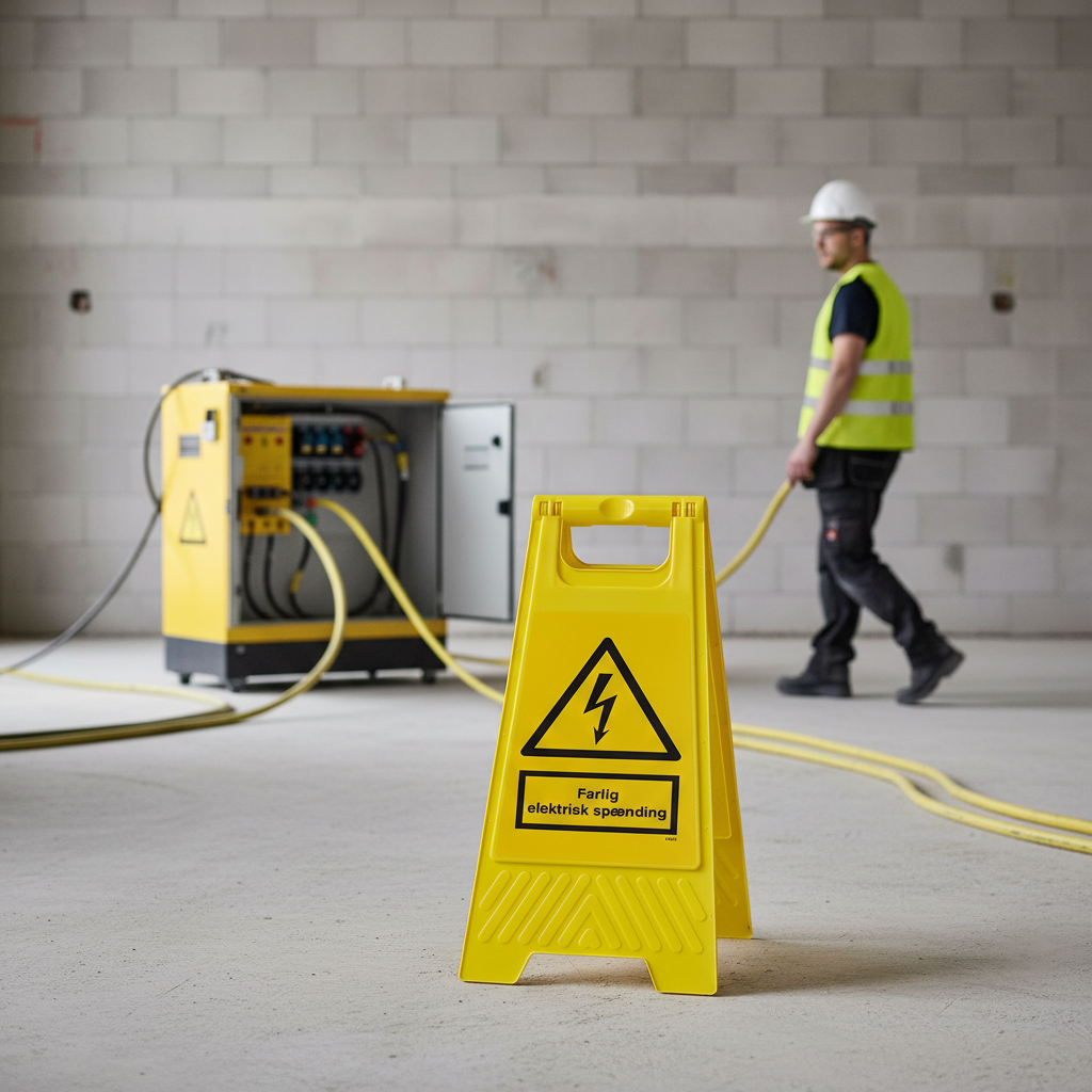 Farlig elektrisk spænding gulvskilt - Billede 5