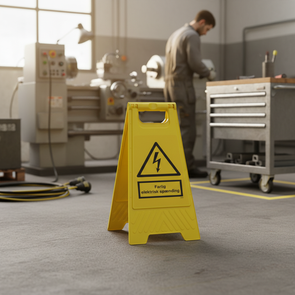 Farlig elektrisk spænding gulvskilt - Billede 3