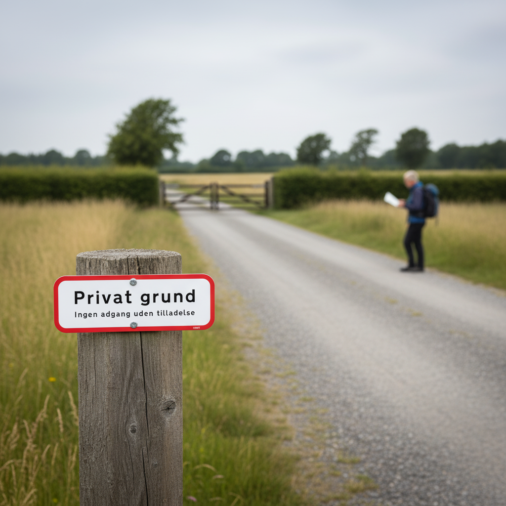 Privat grund ingen adgang uden tilladelse skilt - Billede 3