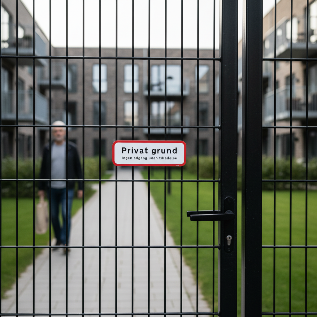 Privat grund ingen adgang uden tilladelse skilt - Billede 2