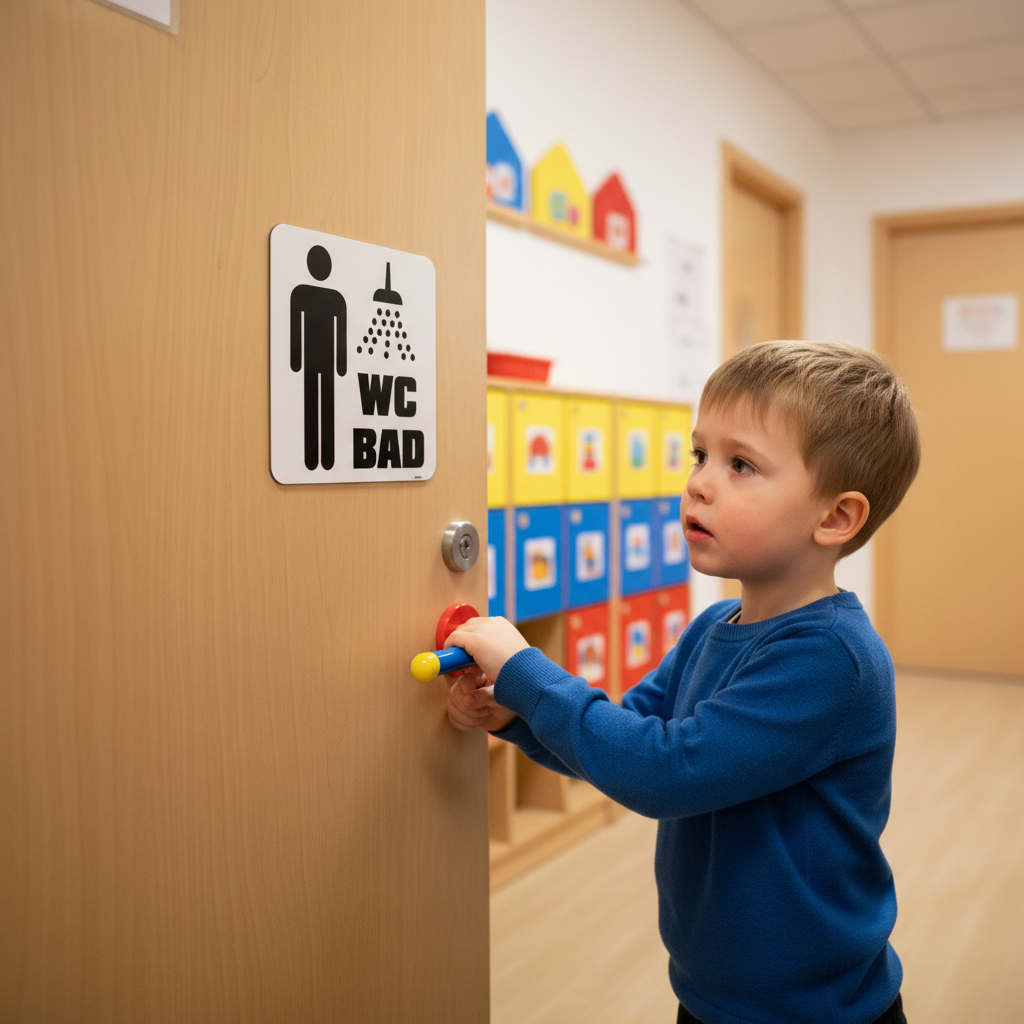 herre WC bad skilt - Billede 3