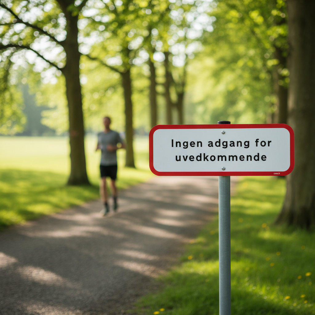 Ingen adgang for uvedkommende skilt - Billede 5