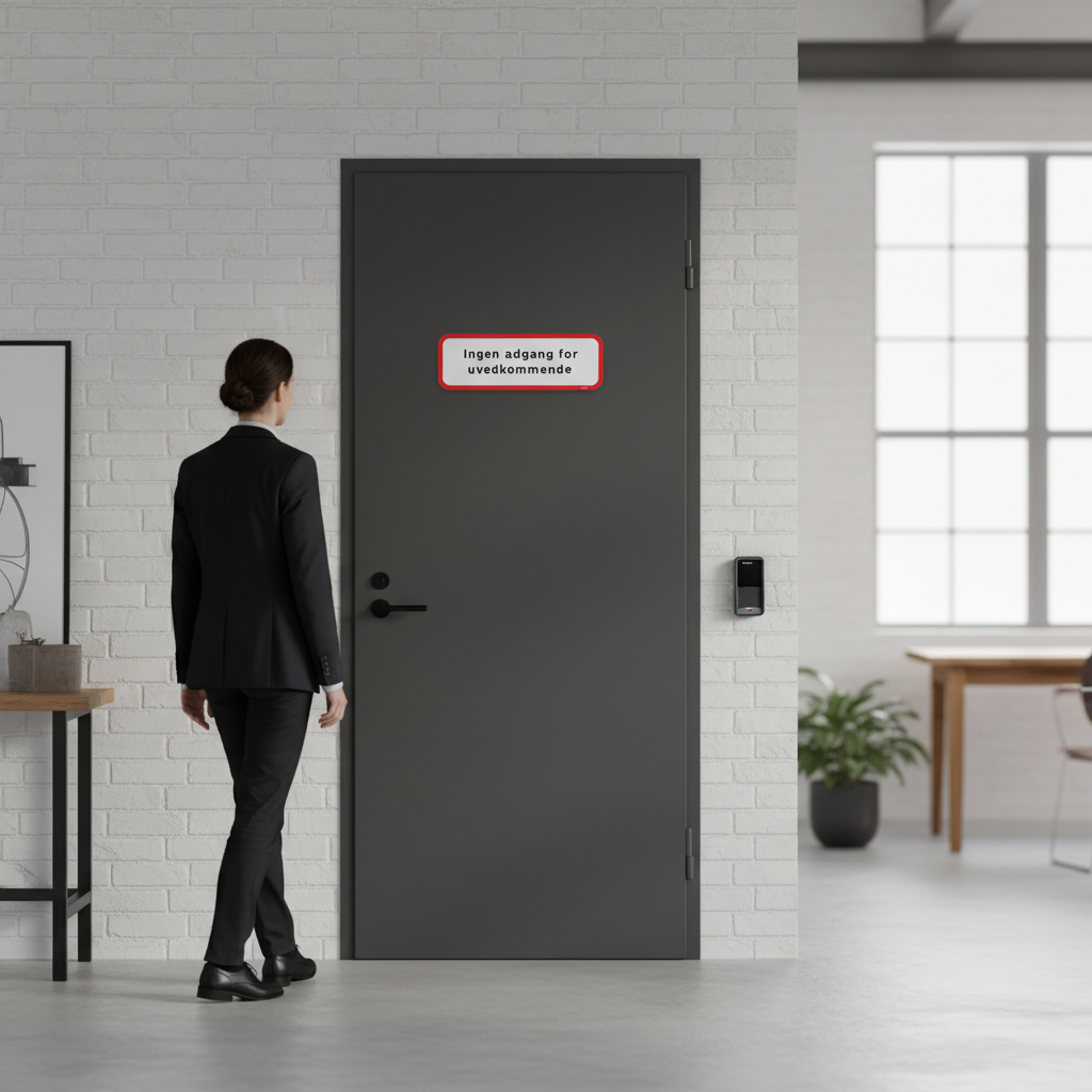 Ingen adgang for uvedkommende skilt - Billede 4