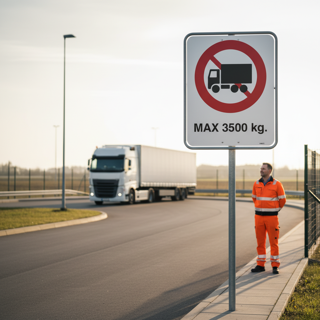 Lastbil forbud max3500 kg skilt - Billede 4