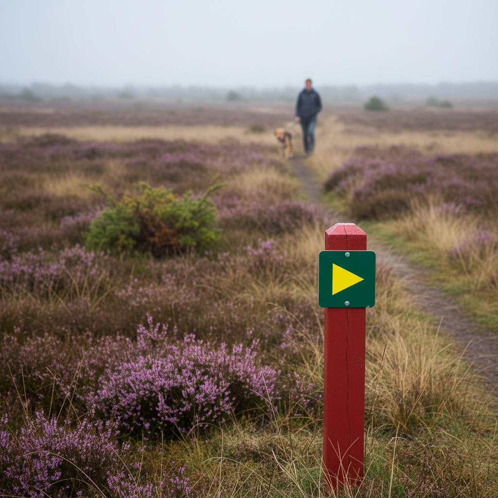 Gul retningspil skilt - Naturstyrelsen - Billede 5