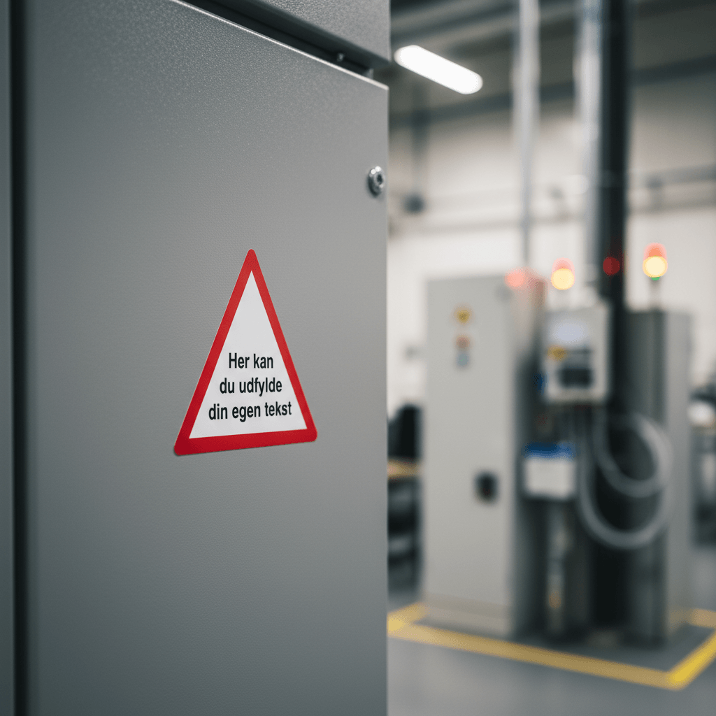 Design-selv advarselstrekant skilt - Billede 2