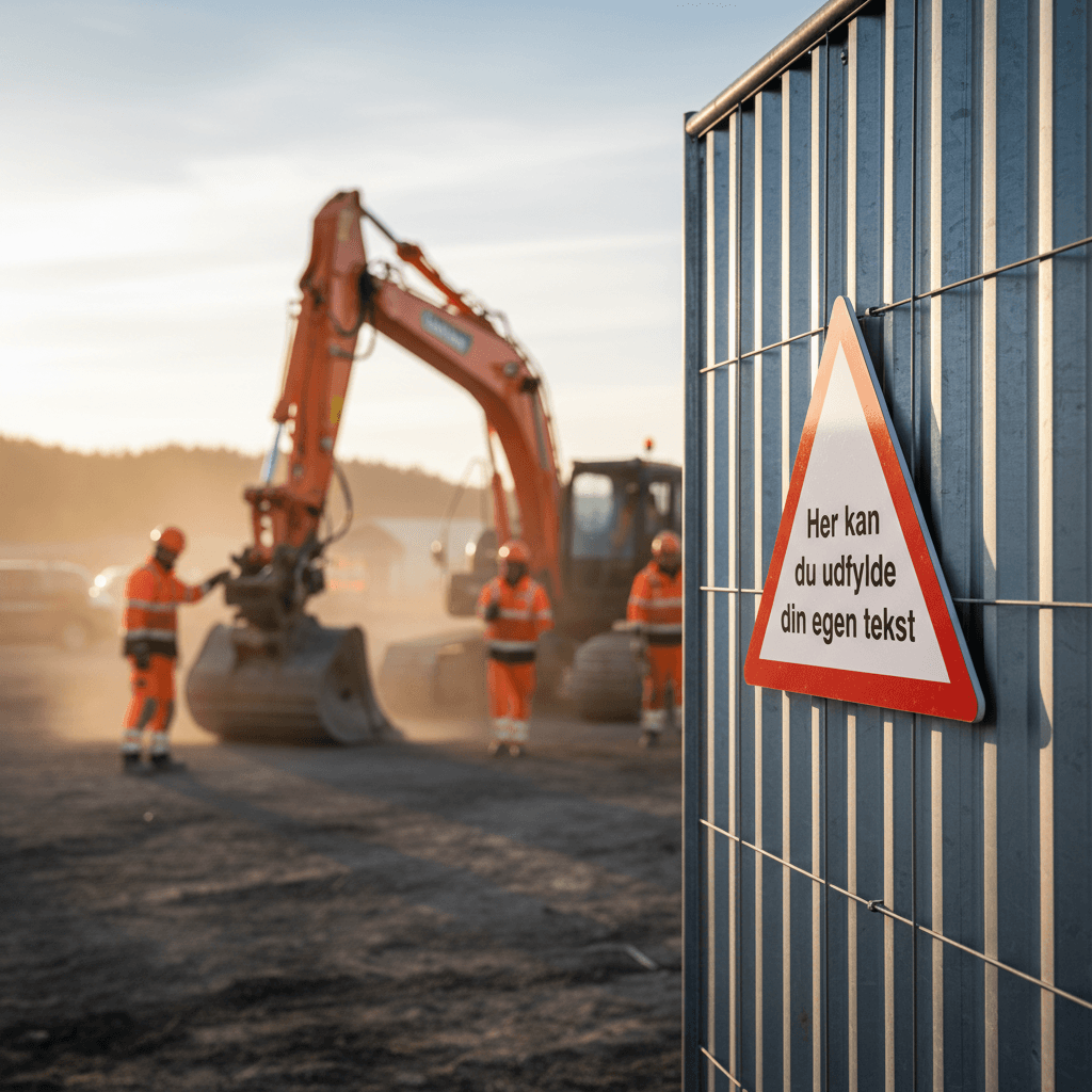 Design-selv advarselstrekant skilt - Billede 3