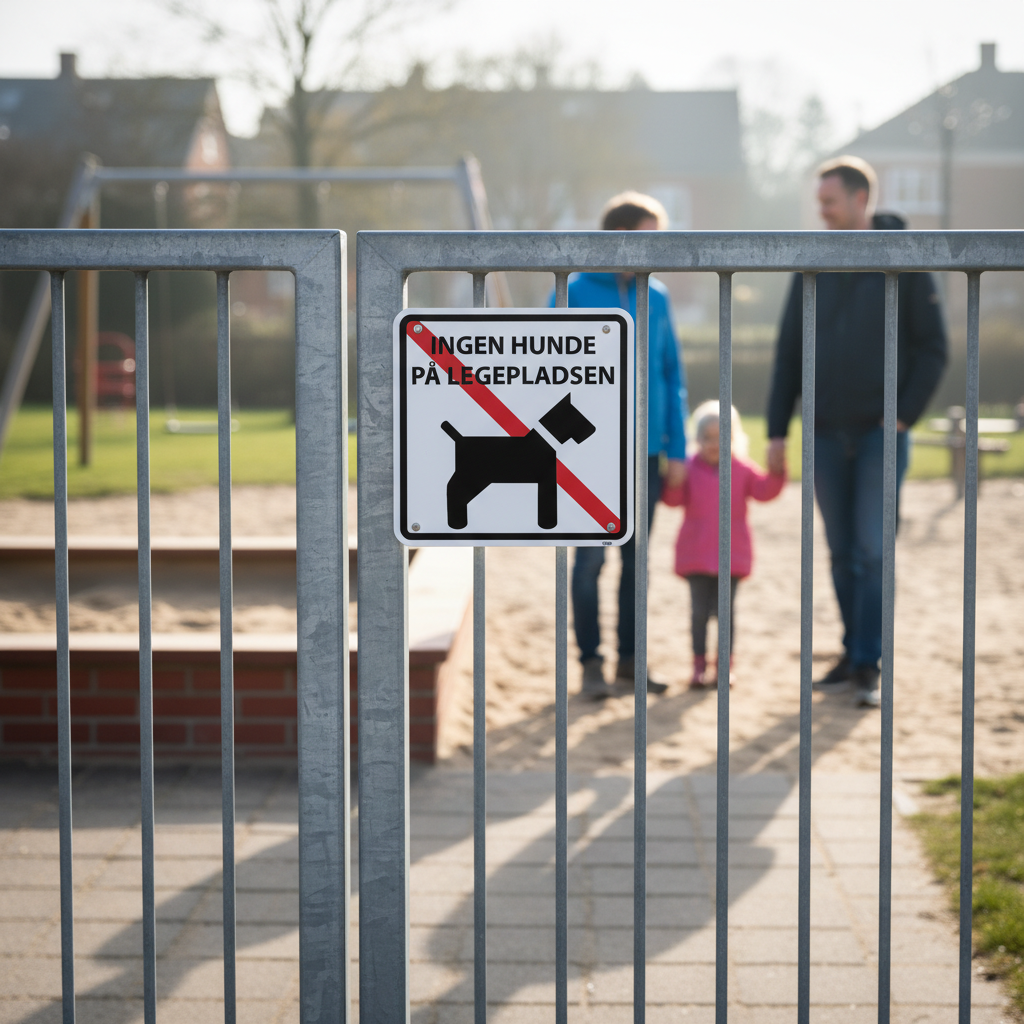 Ingen hunde på legepladsen skilt - Billede 3