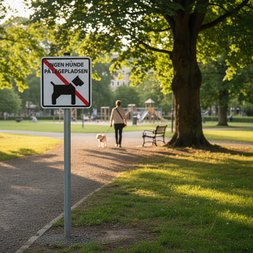 Ingen hunde på legepladsen skilt - Billede 4