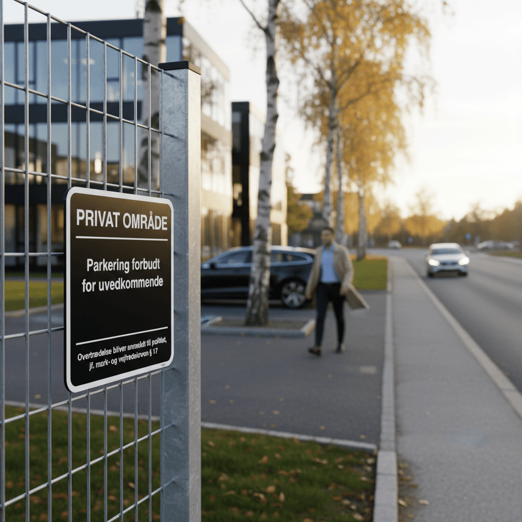 Privat område Parkering forbudt for uvedkommende skilt - Billede 4
