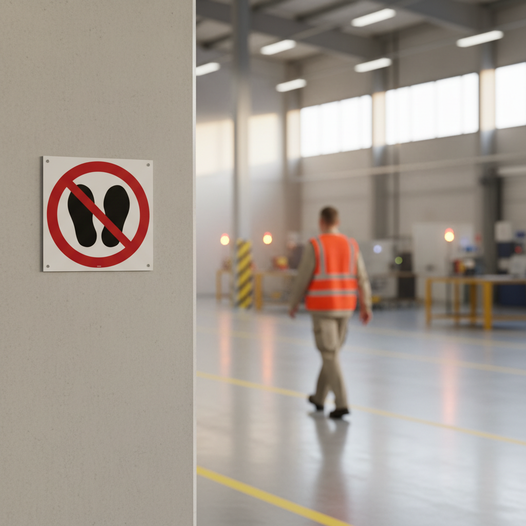 Gå eller stå ikke her skilt ISO P024 - Billede 2