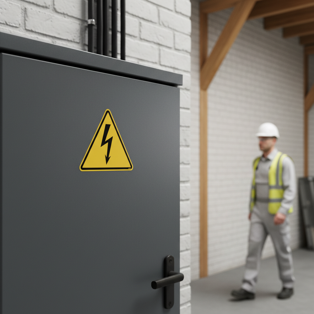 Elektricitet skilt ISO W012 - Billede 3