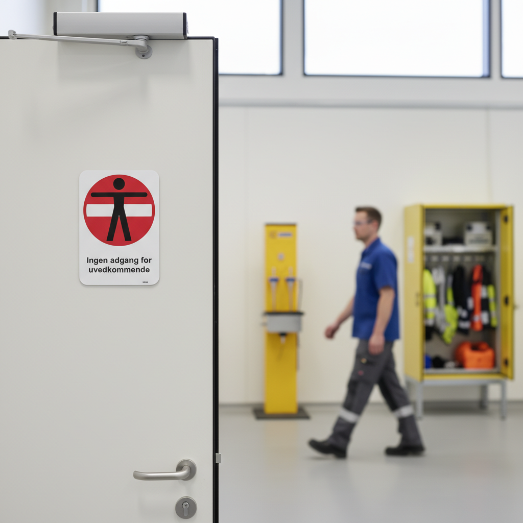 Ingen adgang for uvedkommende skilt - Billede 2