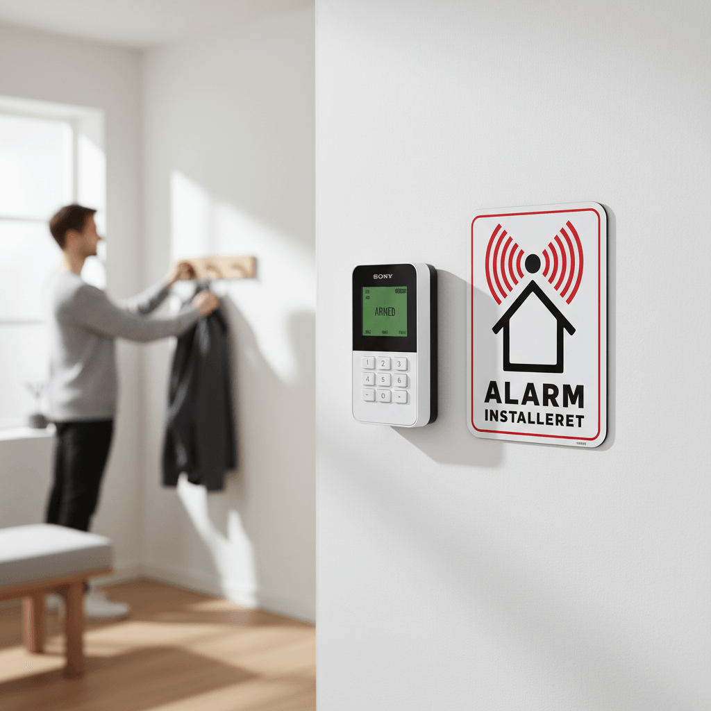Alarmskilt - Alarm installeret skilt - Billede 5