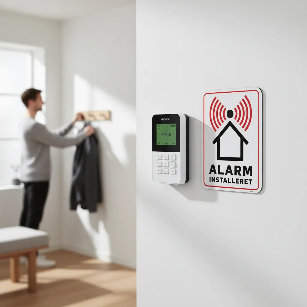 Alarmskilt - Alarm installeret skilt - Billede 5