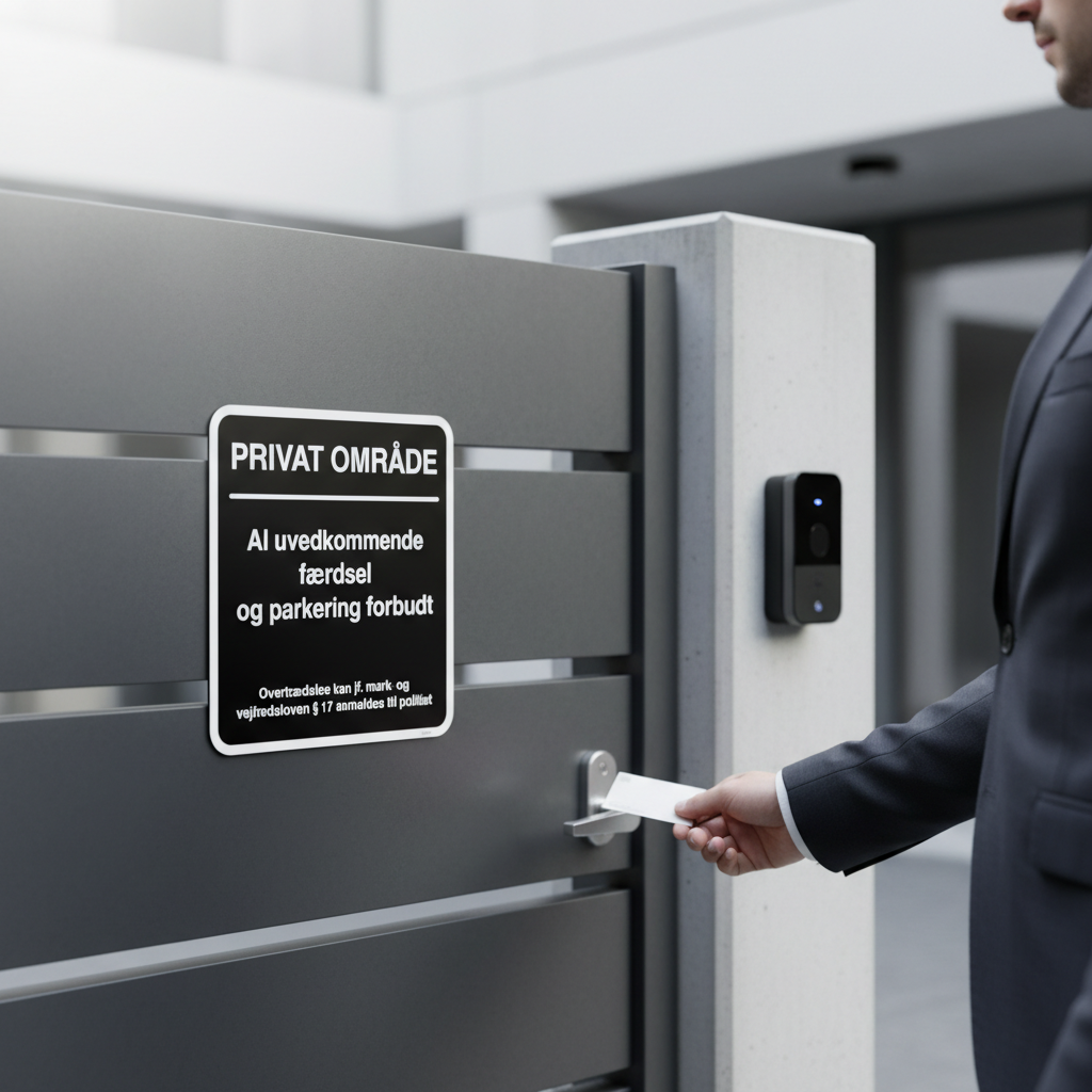 Privat område Al uvedkommende færdsel  og parkering forbudt skilt - Billede 5