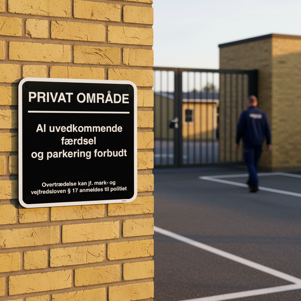Privat område Al uvedkommende færdsel  og parkering forbudt skilt - Billede 4