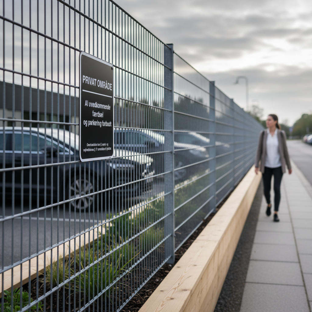Privat område Al uvedkommende færdsel  og parkering forbudt skilt - Billede 2