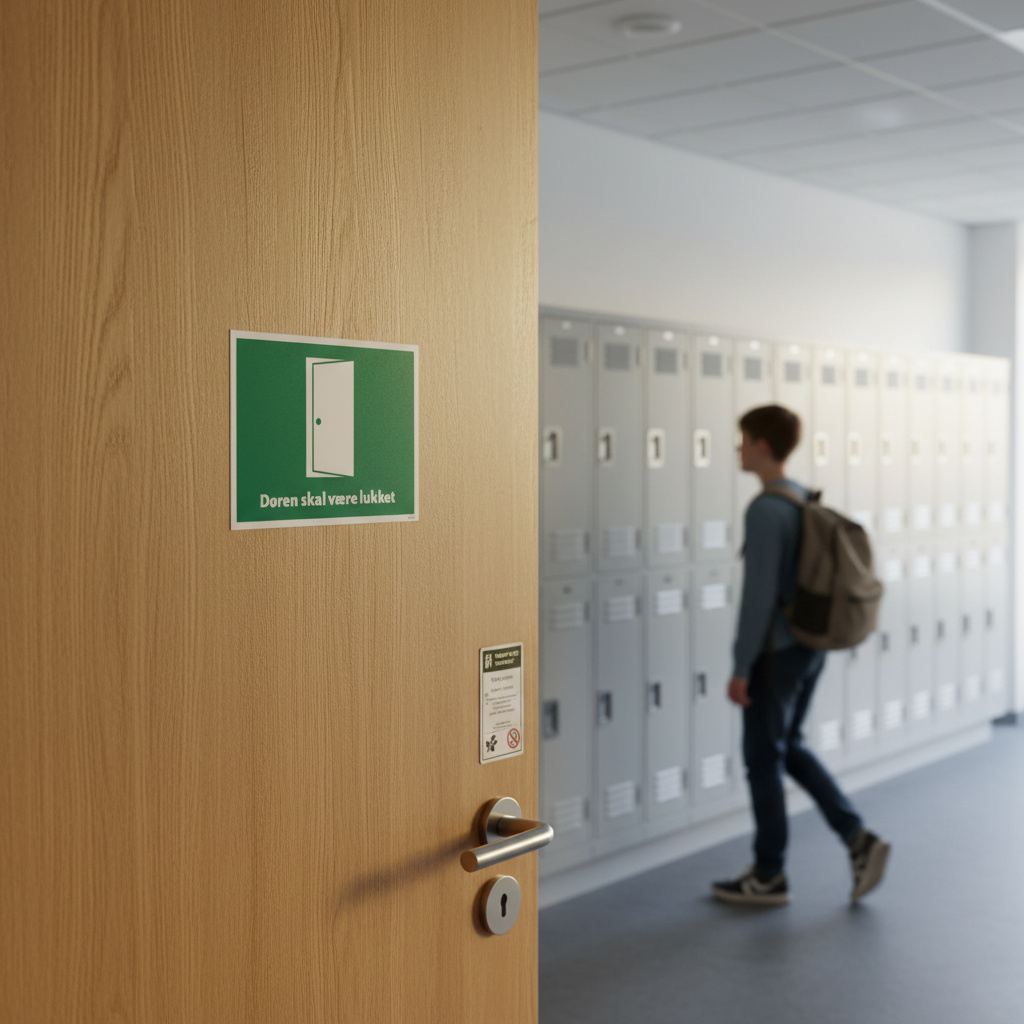 Døren skal være lukket skilt - Billede 4
