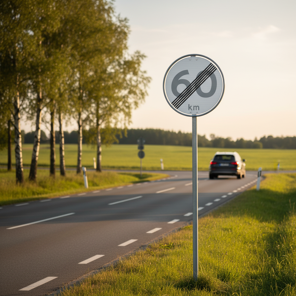 C56 Hastighedsbegrænsning ophørstavle skilt - Billede 3