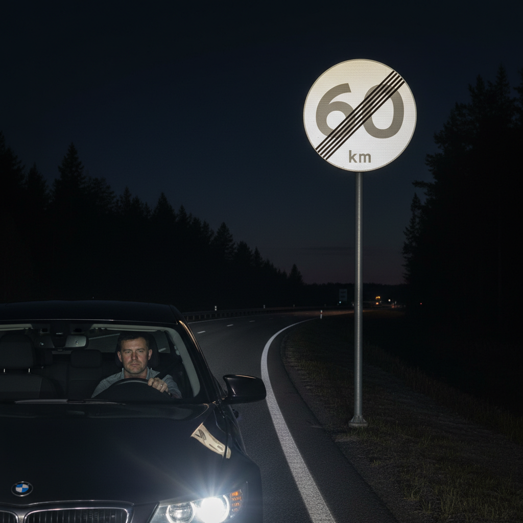 C56 Hastighedsbegrænsning ophørstavle skilt - Billede 4