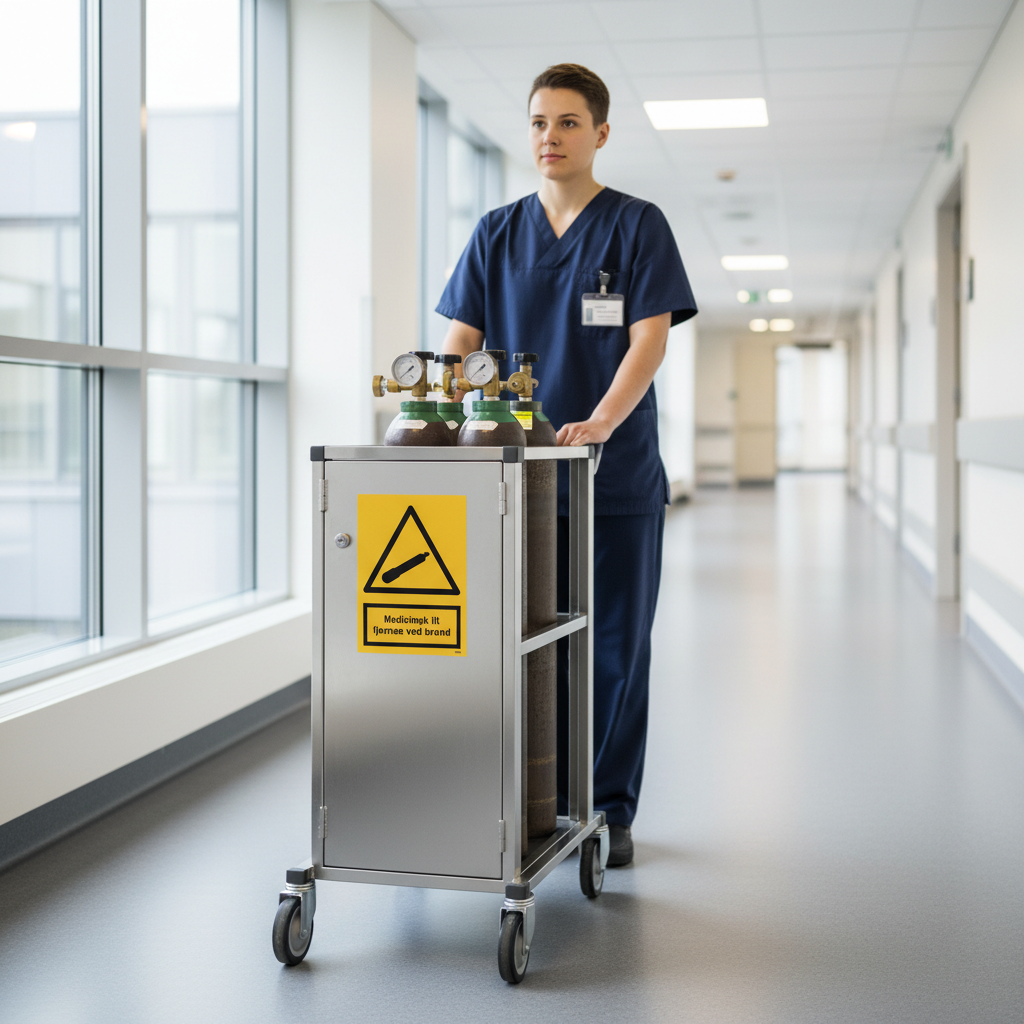 Medicinsk ilt fjernes ved brand skilt - Billede 2