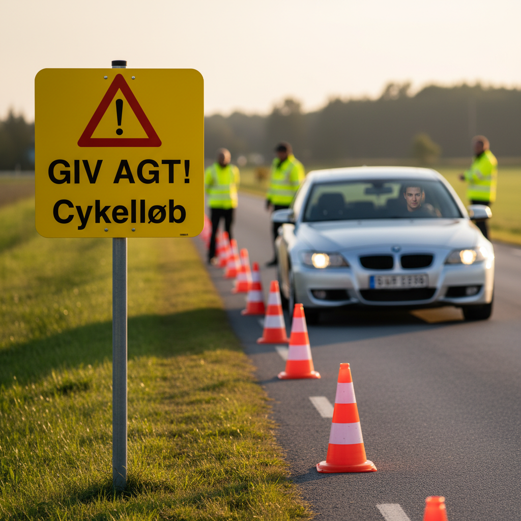 Giv agt! Cykelløb skilt - Billede 3