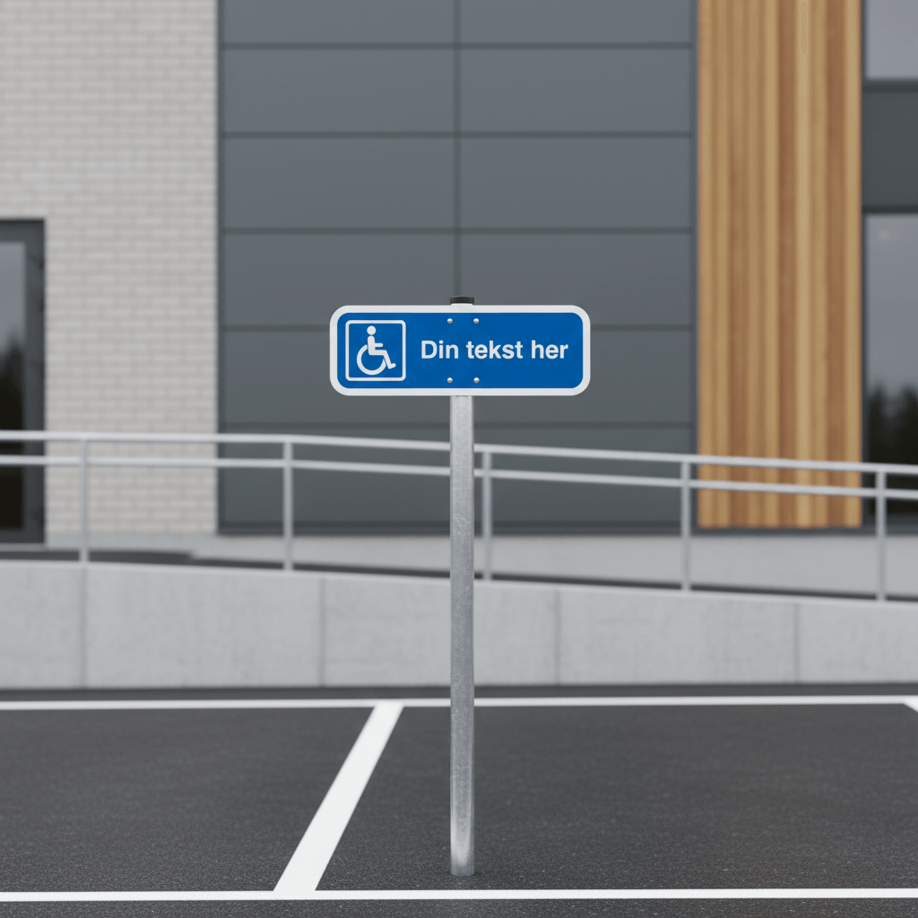 Handicap parkeringsskilt reserveret til nr. plade - Billede 4