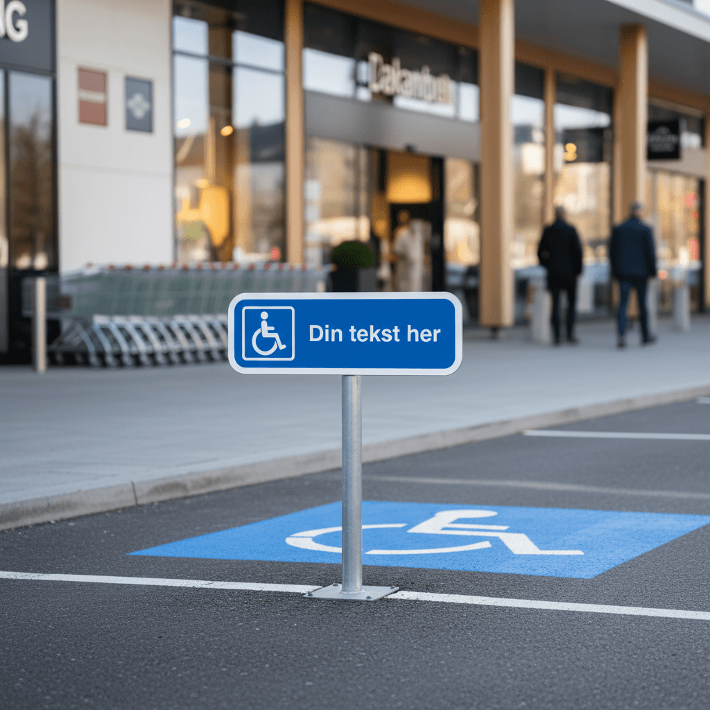 Handicap parkeringsskilt reserveret til nr. plade - Billede 2