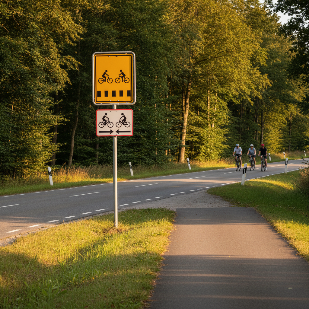 UB11,2 - Dobbeltrettet cykelsti skilt - Billede 4