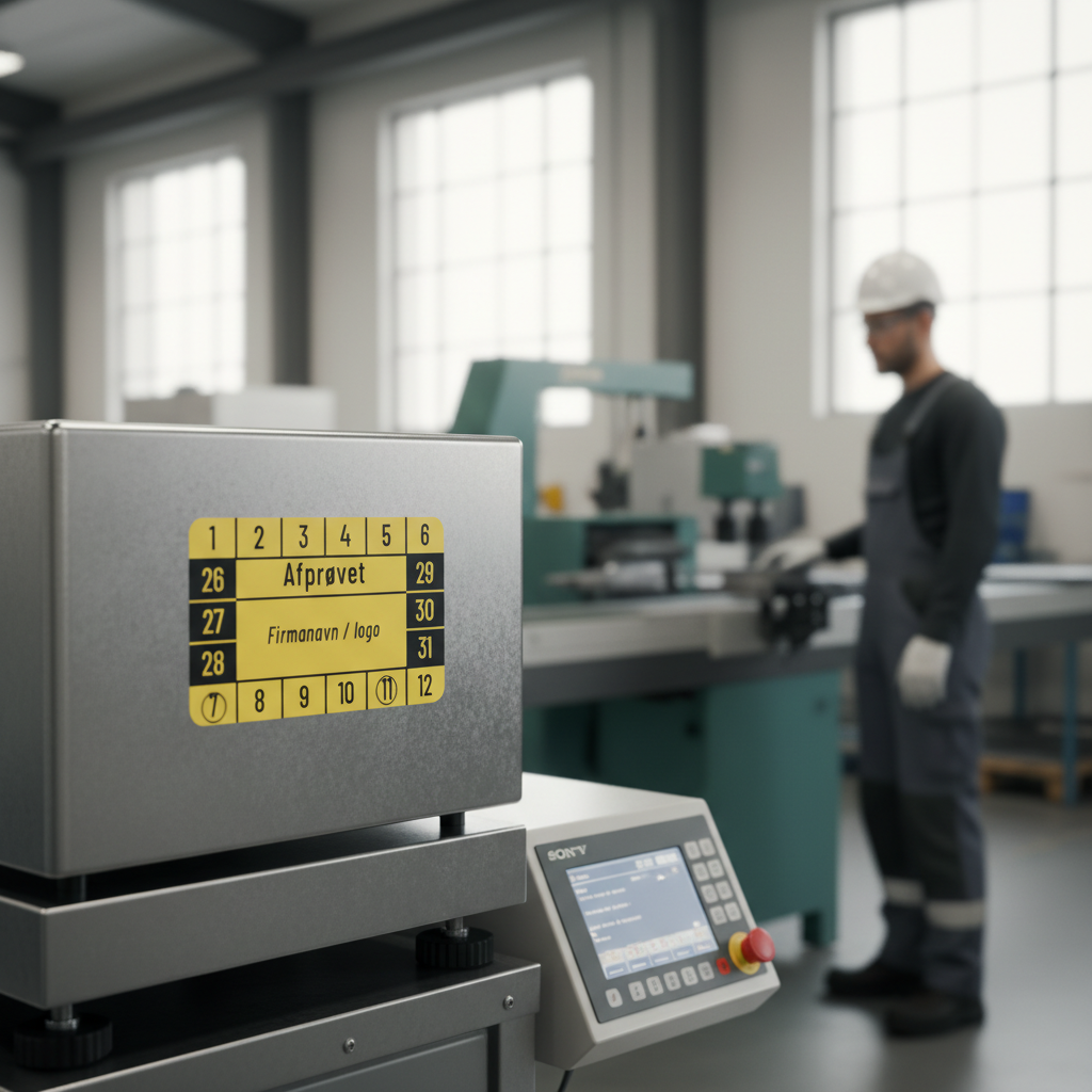 Kalibreringsmærker med 'Afprøvet' i flere farver, Selvklæbende, 50x30mm - Billede 2