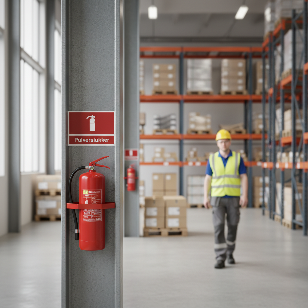 Pulverslukker skilt - Billede 2