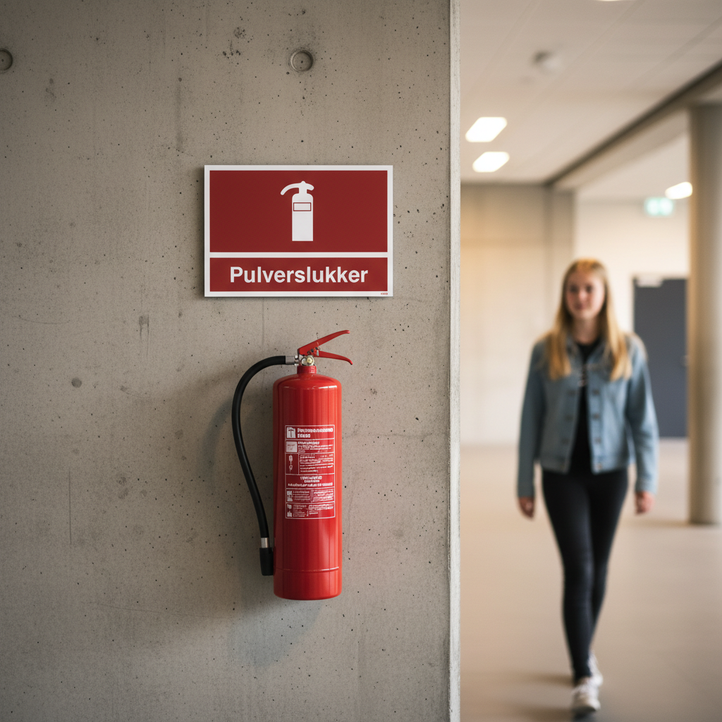 Pulverslukker skilt - Billede 5