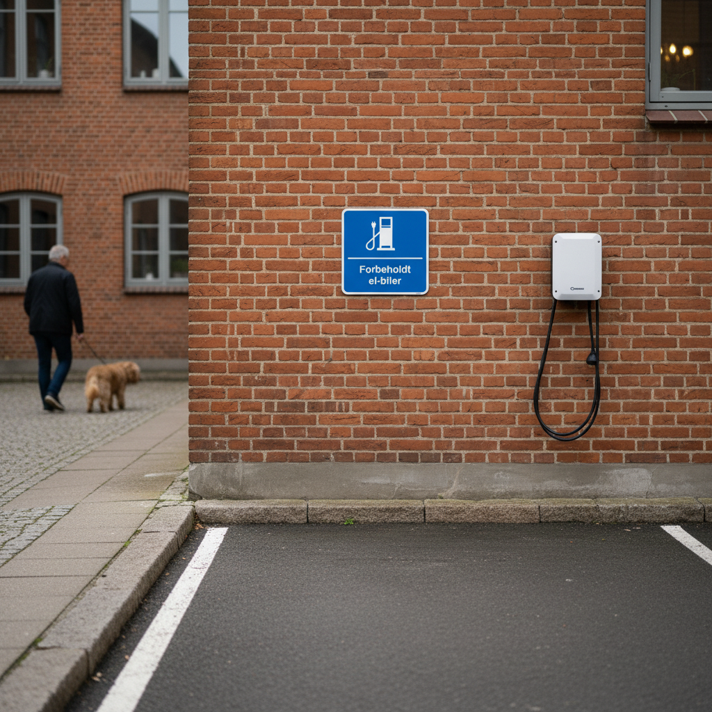 Forbeholdt el-biler kvadratisk ladestander skilt - Billede 5