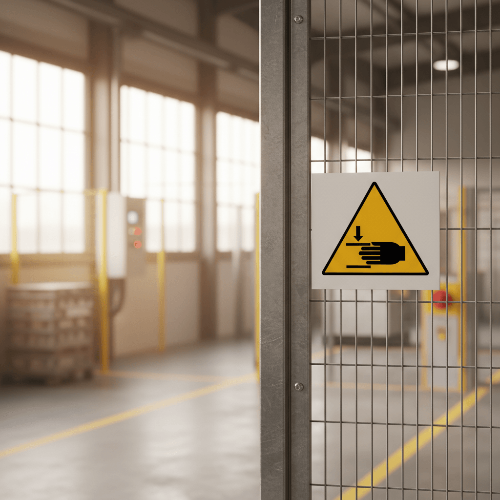 Klemningsfare skilt ISO W024 - Billede 4