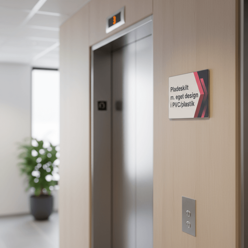 Pladeskilt i PVC (Plastik) med eget design - Billede 2