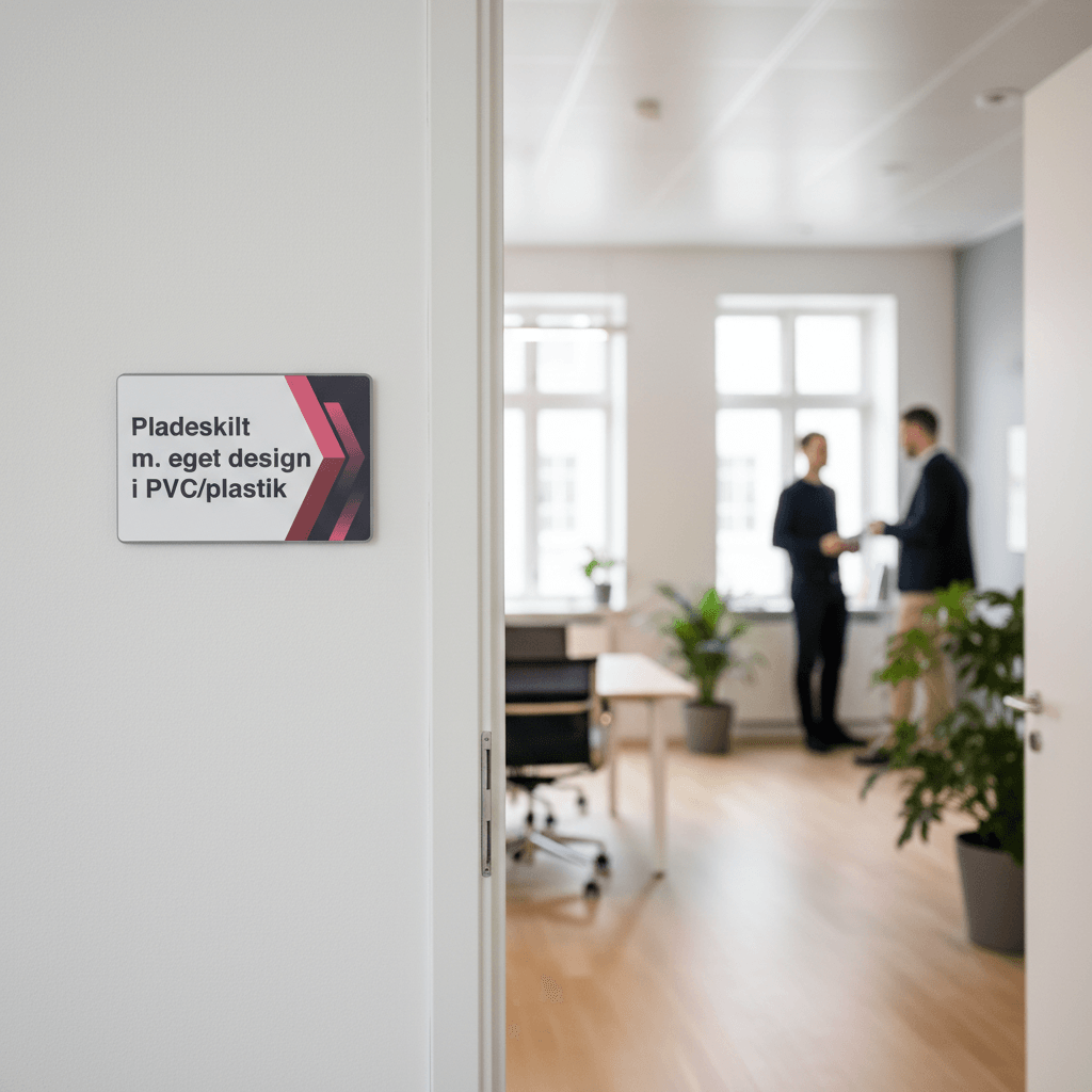 Pladeskilt i PVC (Plastik) med eget design - Billede 5