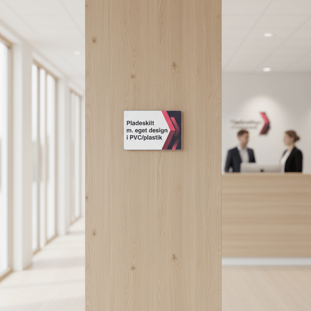 Pladeskilt i PVC (Plastik) med eget design - Billede 3