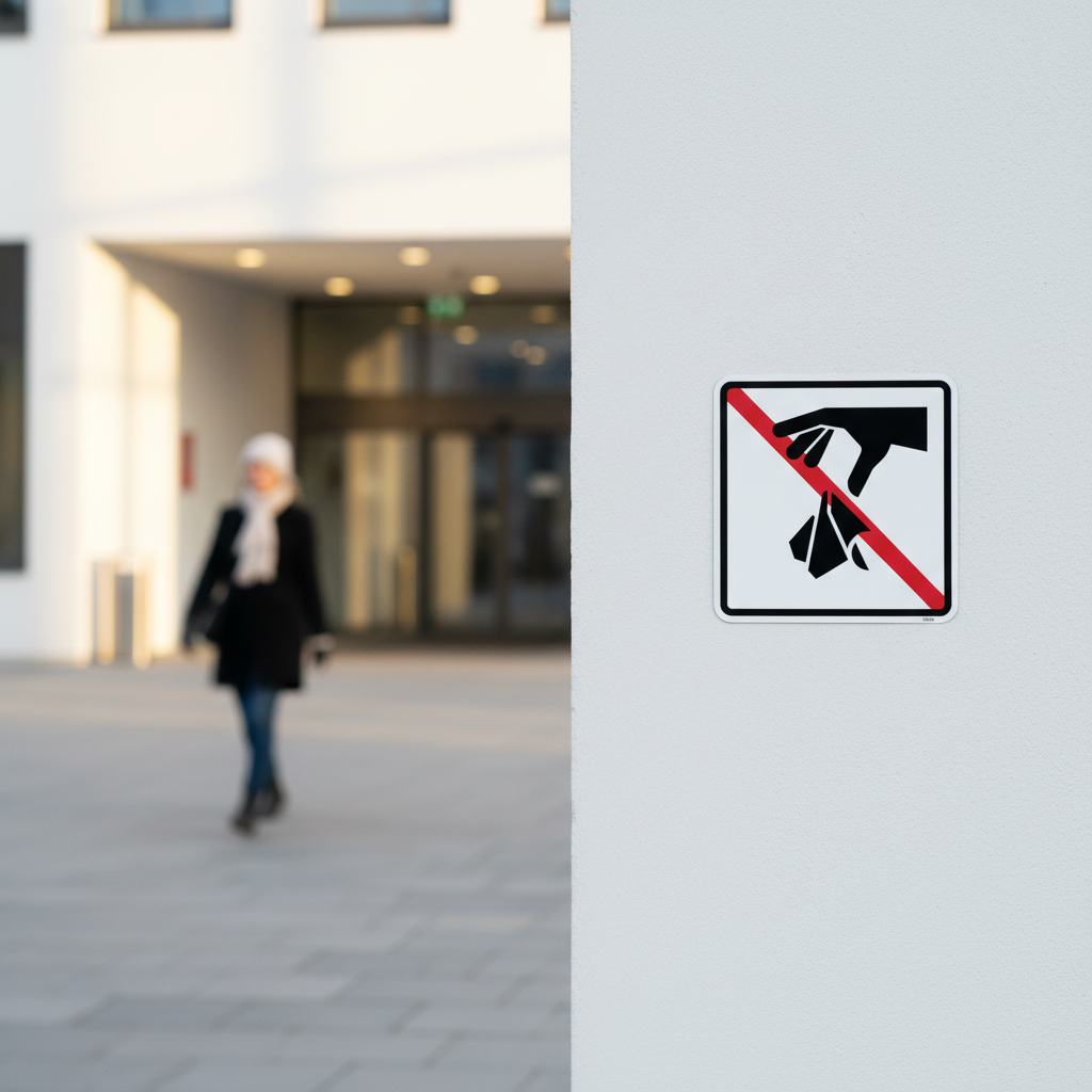 Affald forbudt piktogram skilt - Billede 4