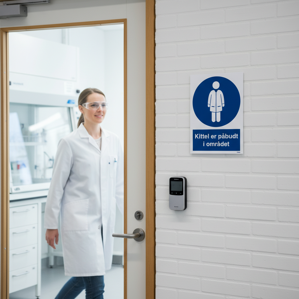 Kittel er påbudt i området skilt - Billede 4