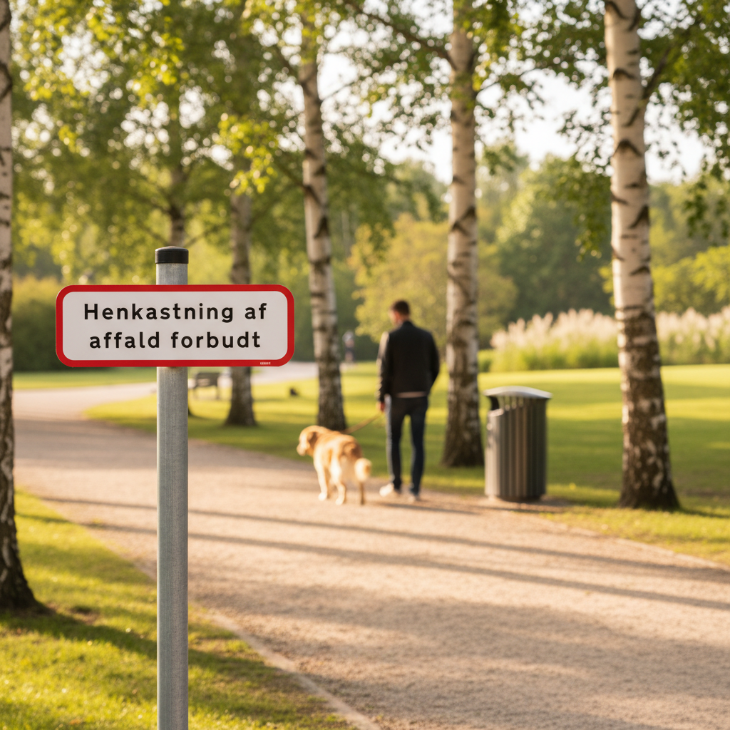 Henkastning af affald forbudt skilt - Billede 4