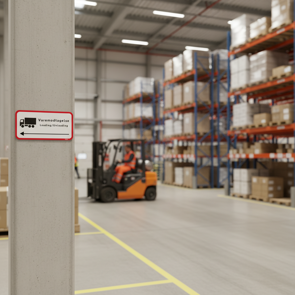 Varemodtagelse Loading / Unloading skilt - Billede 5